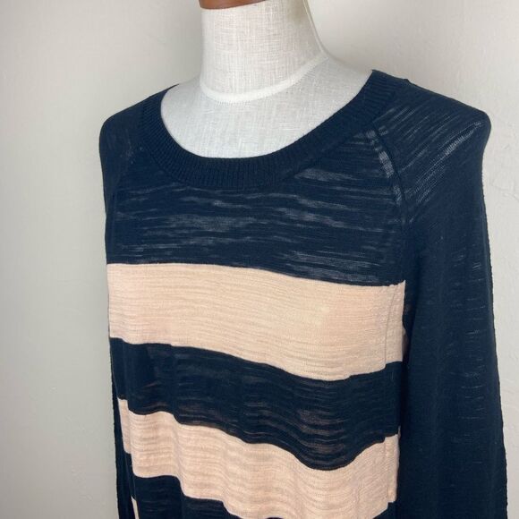 Madewell Wide-Stripe Knit Sweater - Black & Cream - Picture 3 of 7